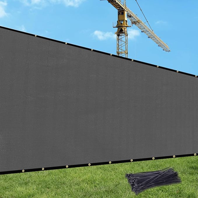 UPGRADE Privacy Fence Screen 5'x19' Dark Grey Outdoor 90% Visibility Blockage by UPGRADE