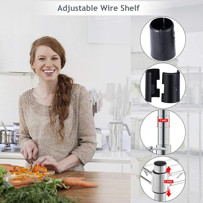 BestOffice | 5-Tier Wire Storage Shelves | 36x14x72 | Black | - Image 7