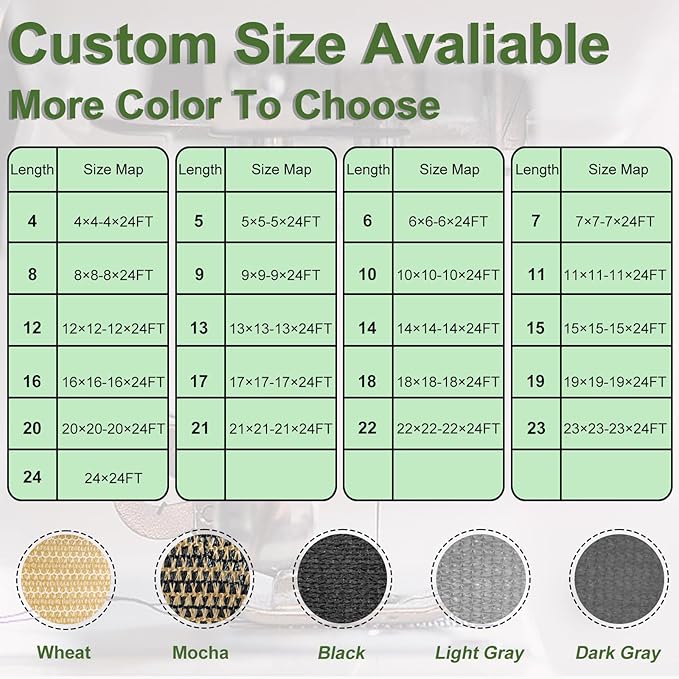 Artpuch Outdoor Pergola Shade Cover 6x9 FT Sun Shade Cloth - Image 8