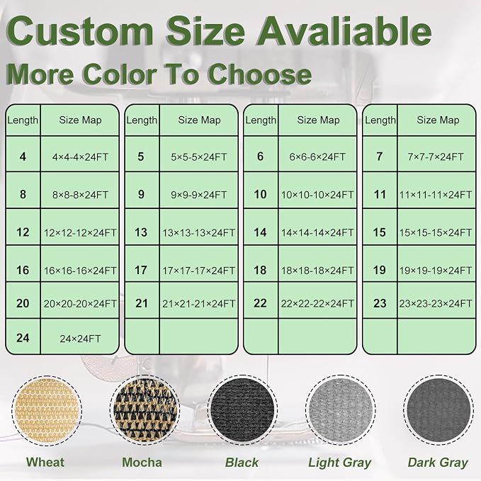 Artpuch Outdoor Pergola Shade Cover 9x17 FT Sun Shade Cloth - Image 8