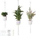 3 Pack Macrame Plant Hanger Indoor, 35 41 47 Inch Handmade Boho Hanging Planter by Unknown