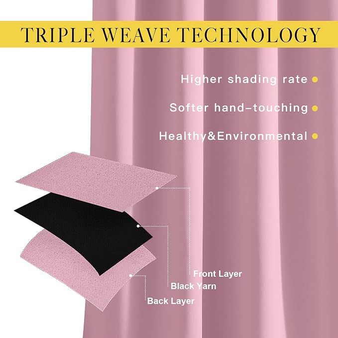 NICETOWN Blackout 108 inch Curtains - Image 3
