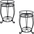 CASIMR 2-Pack Plant Stand, 2 Tier 19.2 inch Tall Metal Potted Holder Rack by CASIMR