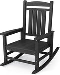 KINGYES HDPE Outdoor Rocking Chair, Widened Seat Patio Rocking Chair, Oversized by KINGYES