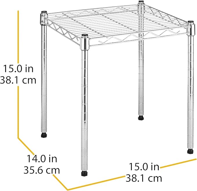 Xcity Storage Shelves, 1 Tier Heavy Duty Metal Shelving Unit, 350 LBS Capacity - Image 3
