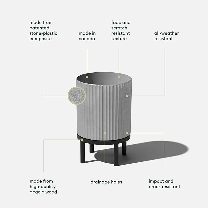 Veradek Demi Series Round Planter w/Stand - Image 2