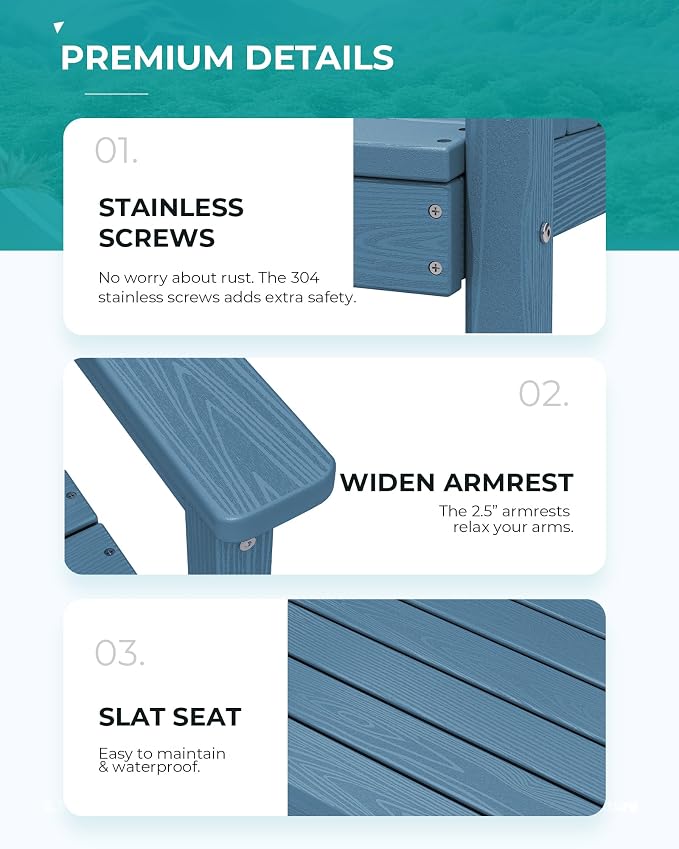 SERWALL Patio Dining Table and Bench Set - Image 5