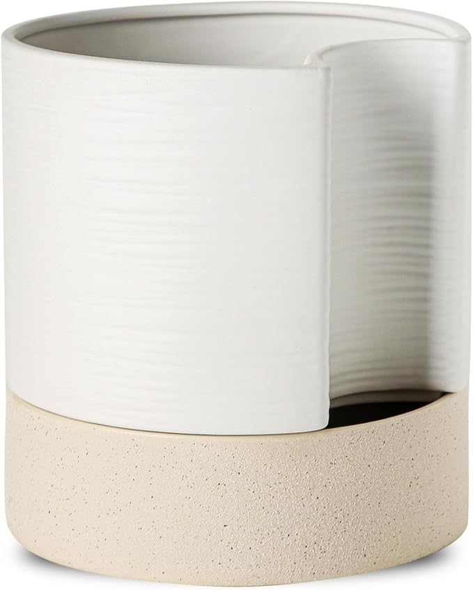 Nihow Self Watering Plant Pot: 8 Inch Ceramic Planter by Nihow