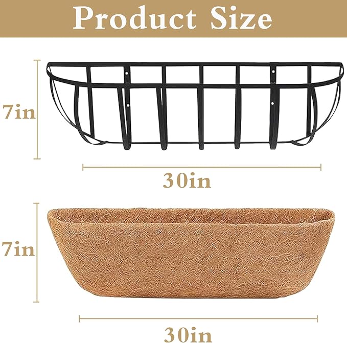 4pack 30-inch Window Sill Window Railing Planters - Image 7