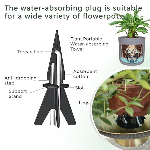 GreenShip 4-Pack Patented Self-Watering Spikes – DIY Plant Watering System - Image 9