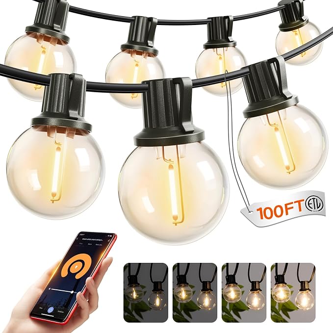addlon Outdoor String Lights 100FT G40 by addlon