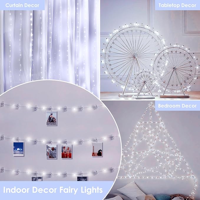 66Ft 200LED Fairy Lights Plug in, Waterproof String Lights Outdoor & Indoor 8 - Image 7