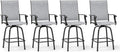 MFSTUDIO Outdoor Bar Stools Set of 4, Swivel Bar Height Patio Chairs Outdoor by MFSTUDIO