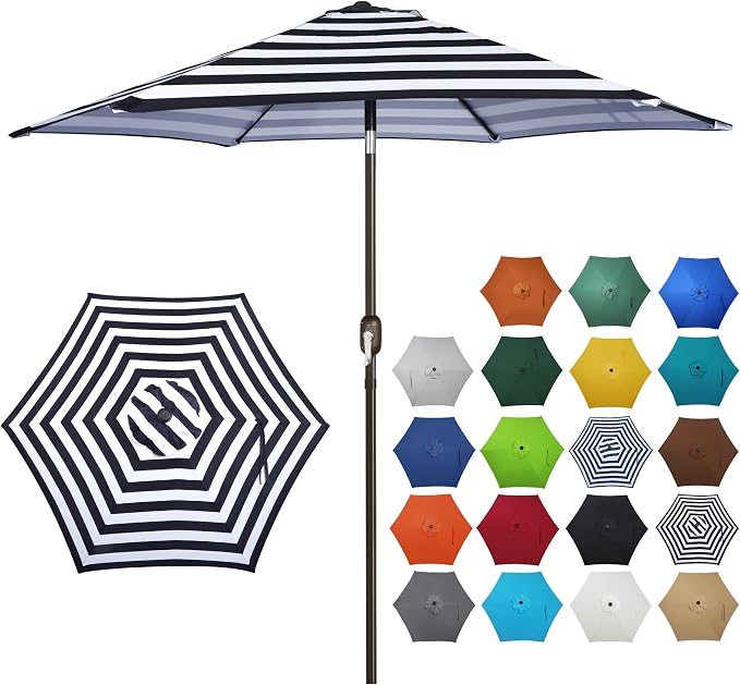 Blissun 7.5 ft Patio Umbrella, Yard Umbrella, Outdoor Market Umbrella by Blissun