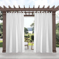 Exclusive Home Cabana Solid Indoor/Outdoor Light Filtering Hook-and-Loop Tab by Exclusive+Home