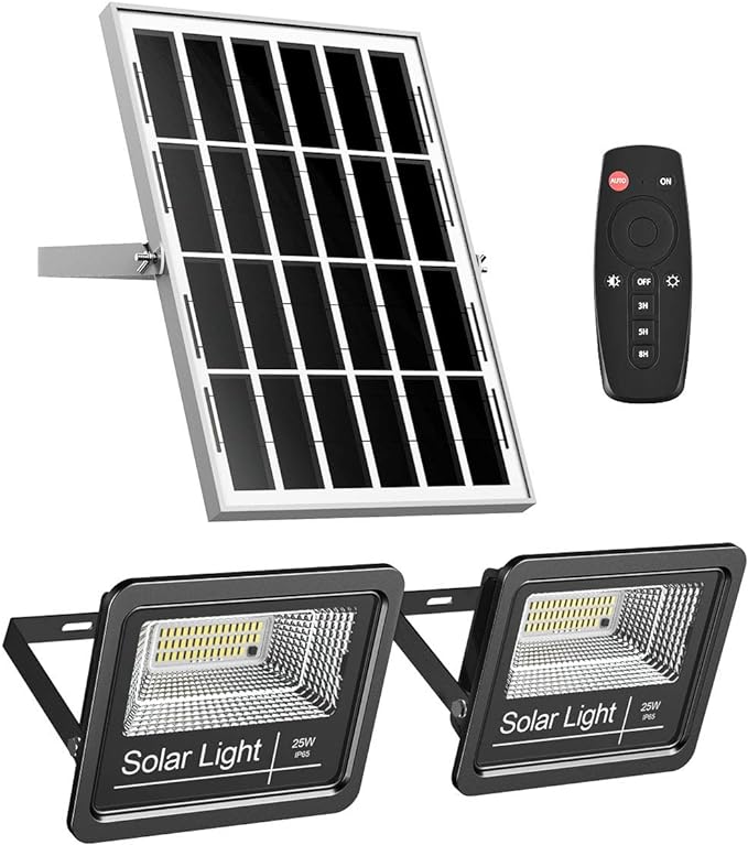 Solar Flood Light Outdoor 1000LM Dual 6000K Bright White Floodlights Ip65 by kakalights