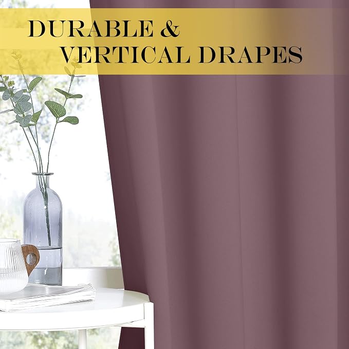 NICETOWN Room Divider Curtain 132 Inches Long, Wide Blackout Sliding Door - Image 5
