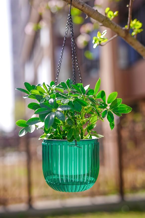 Melphoe 2 Pack Self Watering Hanging Planters Indoor Flower Pots, 6.5 Inch - Image 7