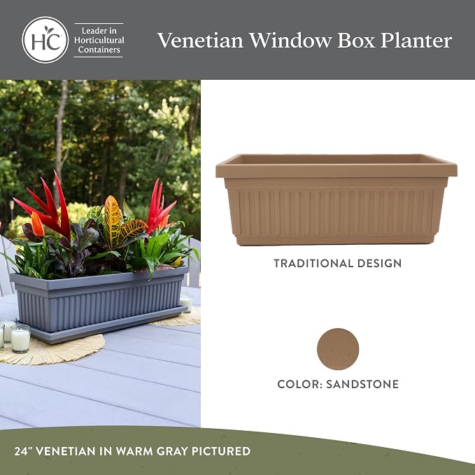 The HC Companies 18 Inch Venetian Window Planter Box - Image 2