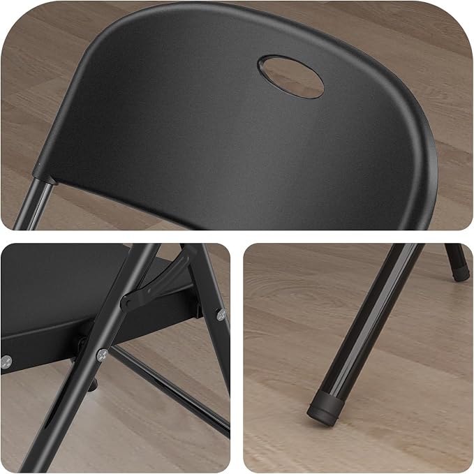 Nazhura 350 Weight Limit Heavy Duty Plastic Folding Chair - Image 6