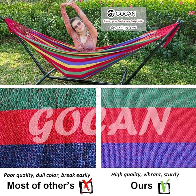 Brazilian Double Hammock 2 Person Extra Large 220x160cm Total Length 330cm Load - Image 4