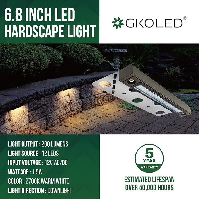 GKOLED 6.8 Inch LED Low Voltage Outdoor Hardscape Light, Light Module - Image 2
