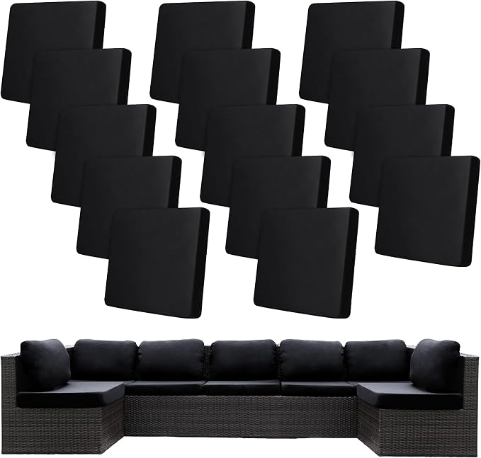 14 Pcs Stretch Patio Cushion Covers, Outdoor Couch Covers Replacement, Outdoor by BIETYONE