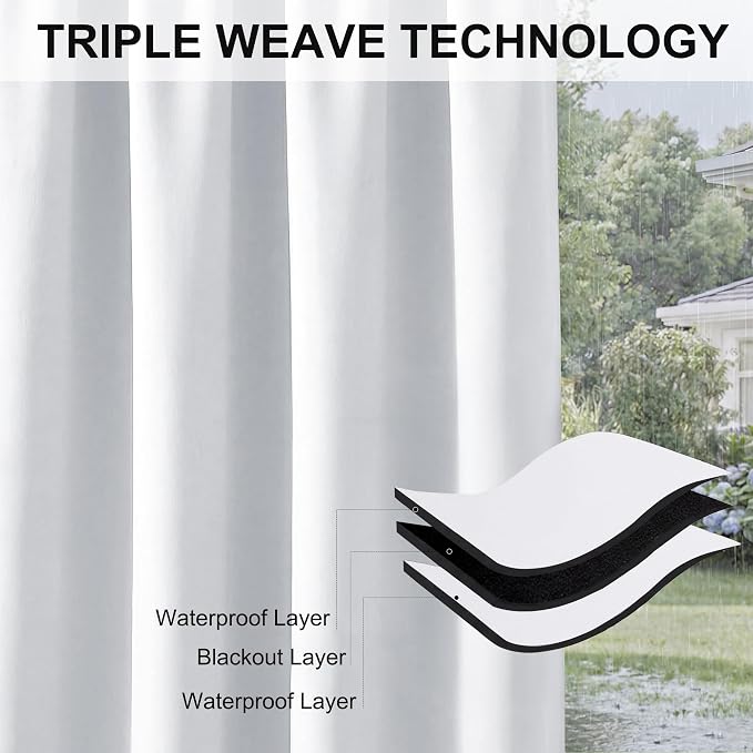 RYB HOME Extra Wide Outdoor Curtains - Image 6
