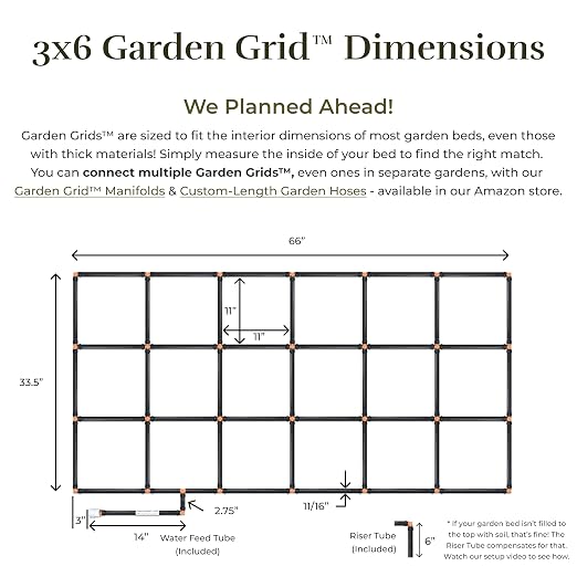 Garden Grid Watering System, 3x6 | Raised Garden Bed Drip Irrigation System - Image 8