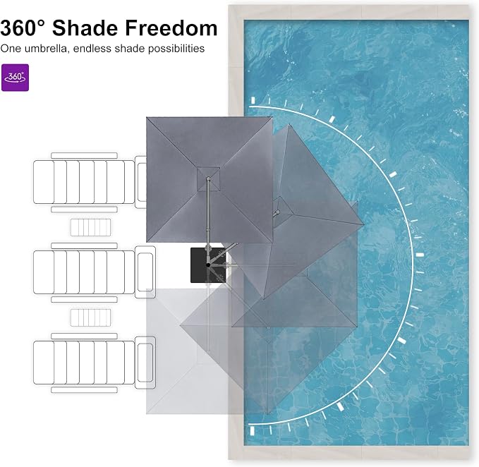 PURPLE LEAF 9 FT Outdoor Umbrella - Image 5