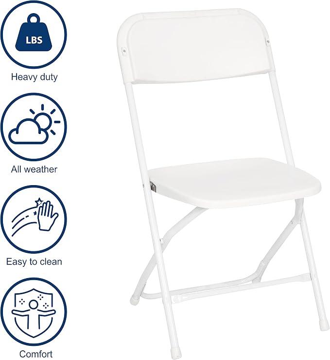 Flash Furniture Hercules Series Big & Tall Stackable Plastic Folding Chairs - Image 7