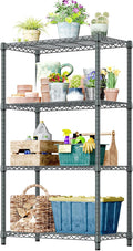 IZEUK 4-Tier Outdoor Metal Storage Shelving Unit, Heavy Duty Wire Rack Organizer by IZEUK