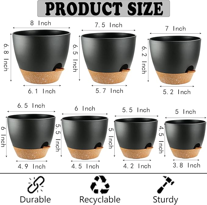 Indoor Pots For Plant Self Watering Plant Pots For Lazy People, - Image 4