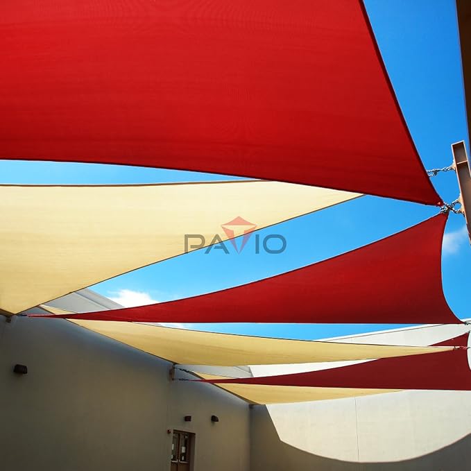 Patio Paradise 27' x 27' x 27' Sun Shade Sail Triangle Canopy Shade Cloth - Image 6