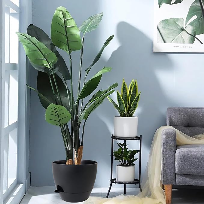 12inch 2Pack Large Self Watering Planters, Plastic Plant Pots - Image 7