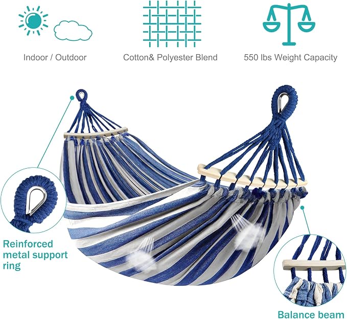 MOSFiATA Hammocks Portable Camping Hammock Upgraded 550lb Comfortable Fabric - Image 2