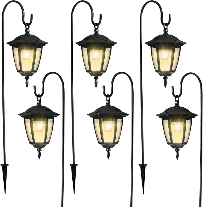 Dynaming 6 Pack Solar Hanging Lights Outdoor, Solar Powered Garden Decorative by Dynaming