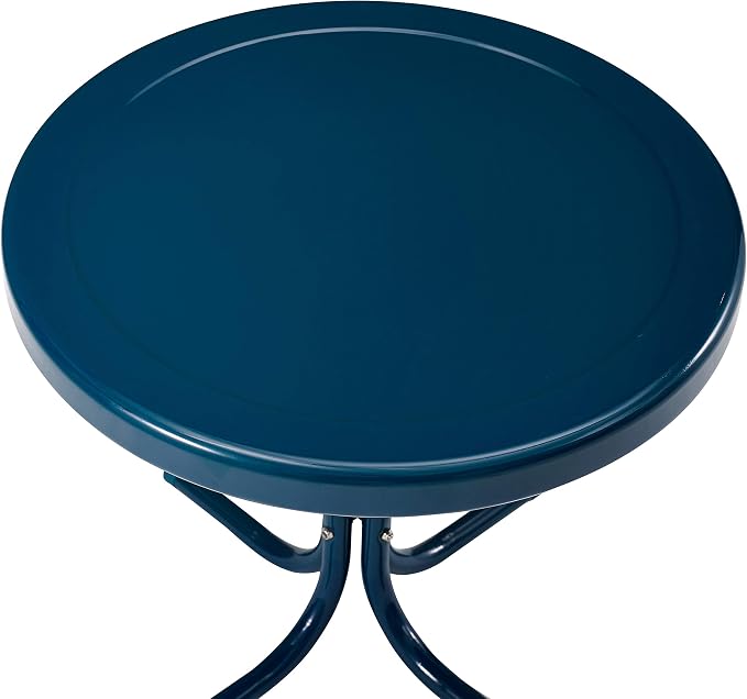 Crosley Furniture Griffith Weather Resistant Retro Metal Outdoor Side Table - Image 4