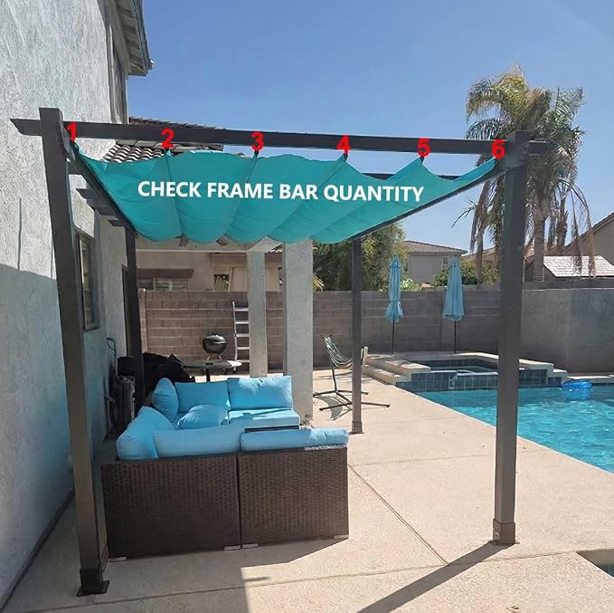 Pergola Shade Cover Replacement Canopy Top Compatible - Image 2