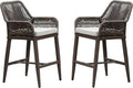 PURPLE LEAF Outdoor 24" Counter Height Bar Stools Chair Set of 2, All Weather by PURPLELEAF