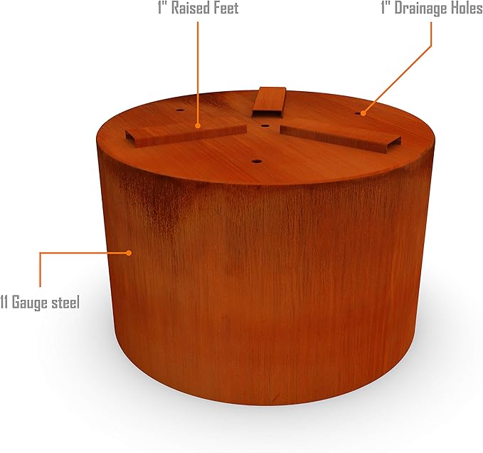 Plantercraft Extra Large Corten Steel Planter 36 Inch | Large Round Planters - Image 3