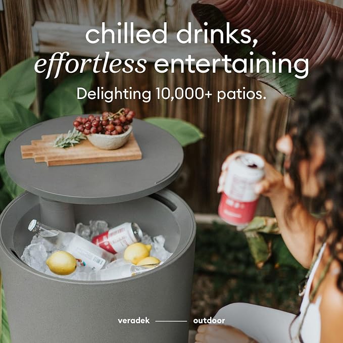 Veradek Kona Cooler Side Table – 2-in-1 Outdoor Patio Side Table w/Cooler | - Image 7