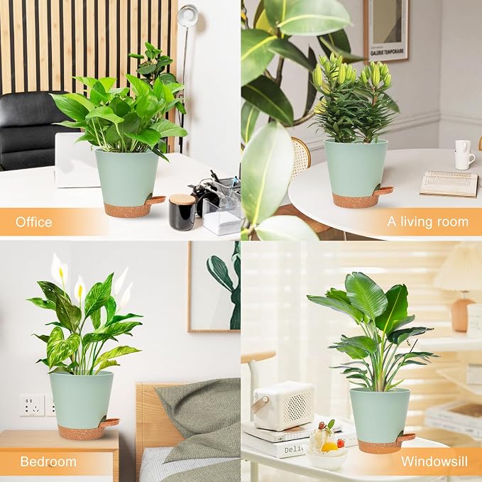 Planters for Indoor Plants 7/6.5/6/5.5/5 Inch, Self Watering Planters - Image 6