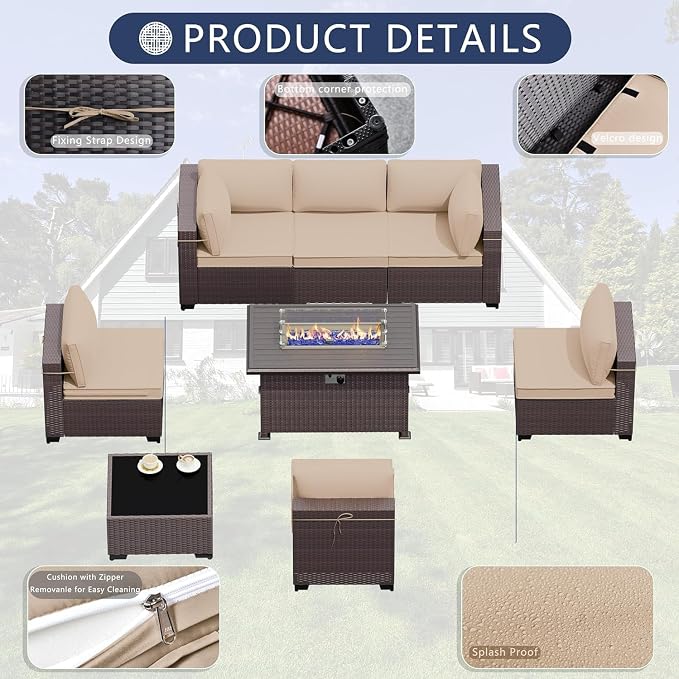 11 Pieces Patio Furniture Set - Image 6