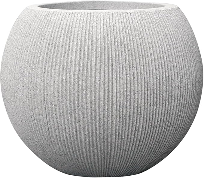 11.8" H X 14.5" D Round Plastic Planter by UPPERSTONELIVING