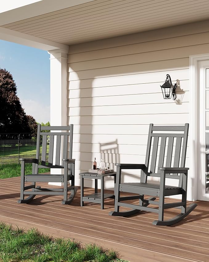 GarveeLife Poly Lumber Rocking Chair Outdoor Set of 2 by GarveeLife