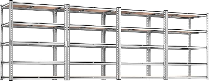 REIBII 2020LBS Garage Shelving Heavy Duty Metal Shelving 5 Tier Storage Shelves by REIBII
