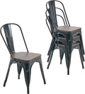 Nazhura Metal Dining Chair Farmhouse Tolix Style by NazhuraGoodCompanionAtHome