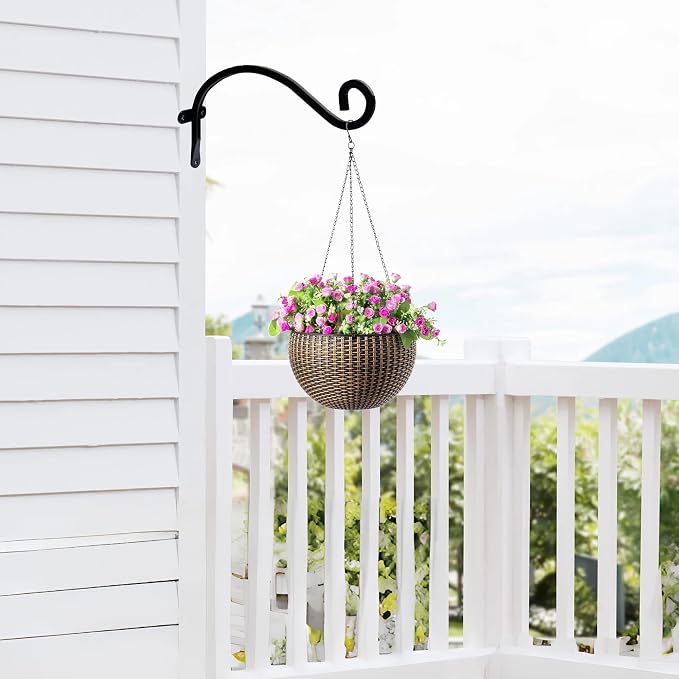 Hourleey 2 Pack Plant Hanger Outdoor, 8 Inch Heavy-Duty Hanging Plant Hook - Image 4