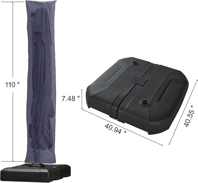 PURPLE LEAF 10'×13' Patio Umbrella - Image 3